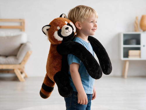 Maskotka PANDA RUDA poduszka obciążeniowa sensoryczna 2
