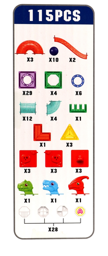 Klocki magnetyczne KULECZKOWY TOR 115el 7