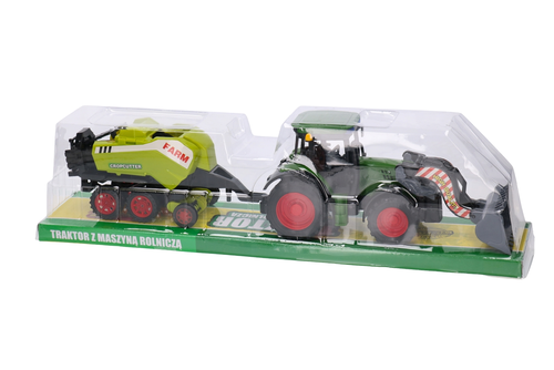 Traktor z prasą kostkującą 8