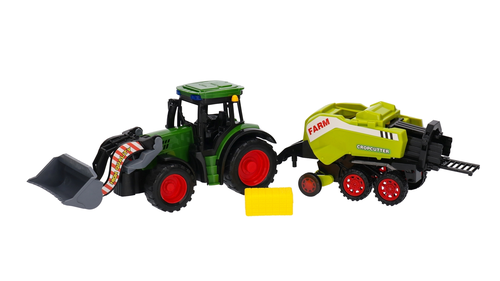 Traktor z prasą kostkującą 3