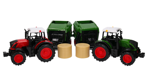 Traktor z przyczepą - belownica, belarka 6