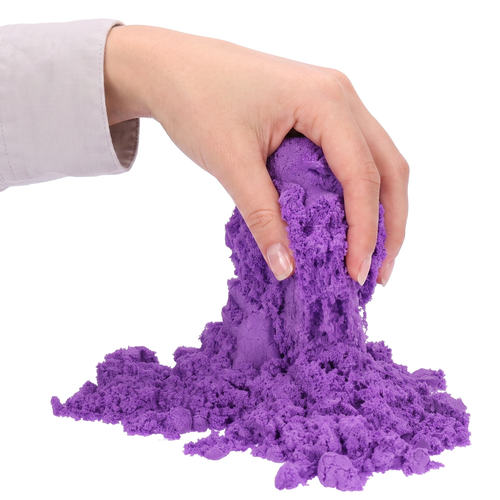 MAGICZNY piasek KINETYCZNY zestaw w wiaderku z foremkami 400g 4