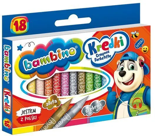 Kredki BAMBINO 18 kolorów 6