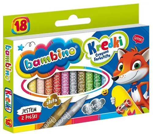 Kredki BAMBINO 18 kolorów 7