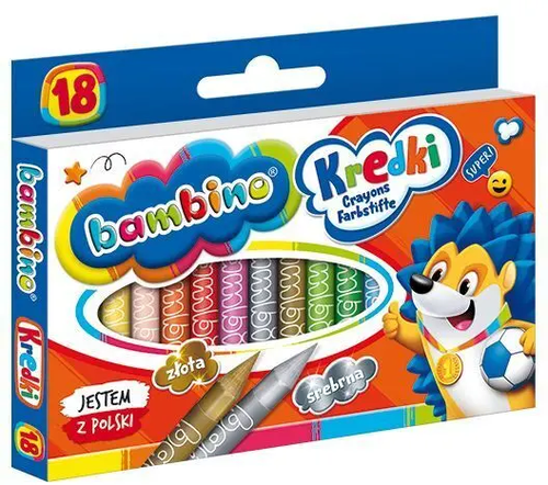 Kredki BAMBINO 18 kolorów 8