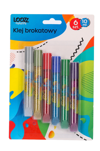 Klej brokatowy 6 x 10ml 4
