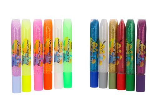 Klej brokatowy 6 x 10ml 2