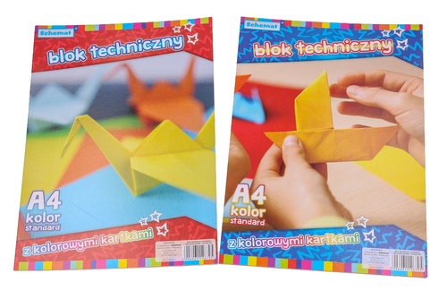 Blok techniczny kolorowe kartki A4 20 kartek 3