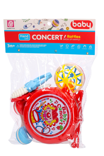 Instrumenty muzyczne dla dzieci, bębenek gryzak dla malucha 6