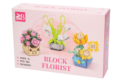 Klocki KWIATY 3 bukiety 326el 3