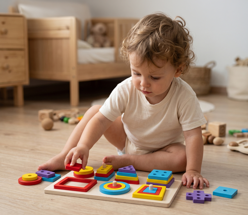 Układanka drewniana MONTESSORI kształty 2