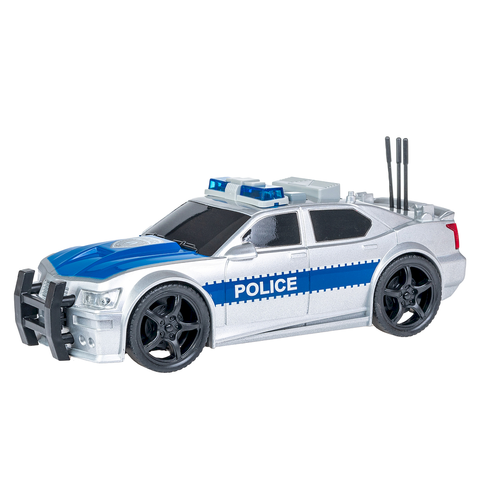 Auto policja srebrna światło i dźwięk Smily Play 3