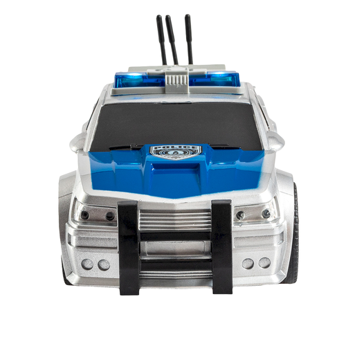 Auto policja srebrna światło i dźwięk Smily Play 6