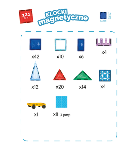Klocki magnetyczne 121el 8