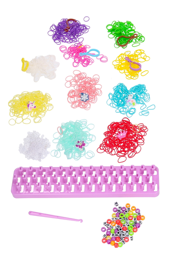 RAINBOW LOOM BANDS, magiczne gumki do zaplatania + krosno 3