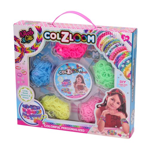 RAINBOW LOOM BANDS, magiczne gumki do zaplatania zestaw 6