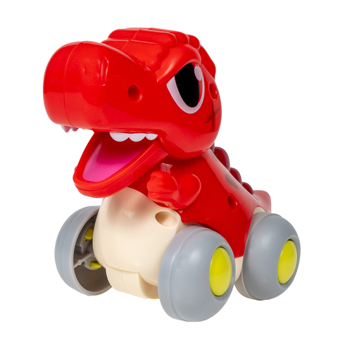 Dinozaur na kółkach czerwony Hola 2