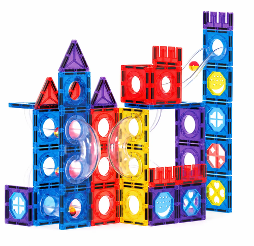Klocki magnetyczne 100el tor magnetyczny 2