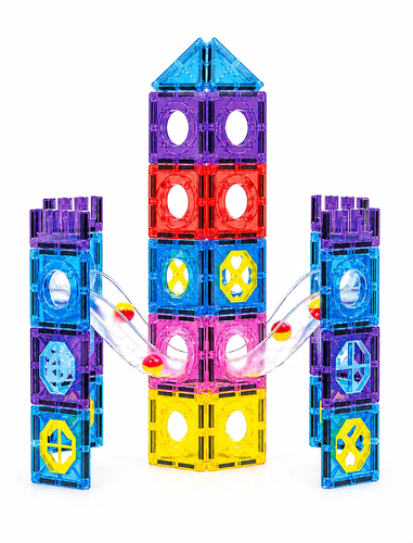 Klocki magnetyczne 100el tor magnetyczny 3