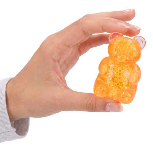 Antystresowy gniotek MIŚ squishy - gadżet do ściskania z brokatem 3
