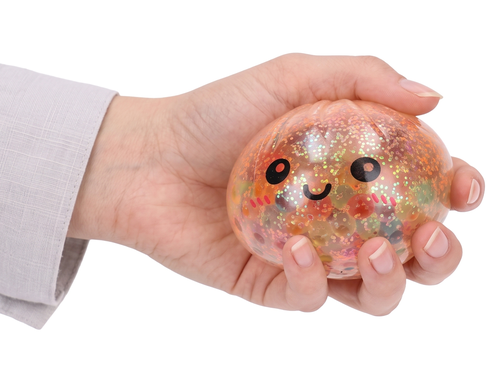 SQUISHY antystresowy gniotek PIEROŻEK w koszyczku 1szt brokat 2