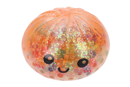 SQUISHY antystresowy gniotek PIEROŻEK w koszyczku 1szt brokat 3