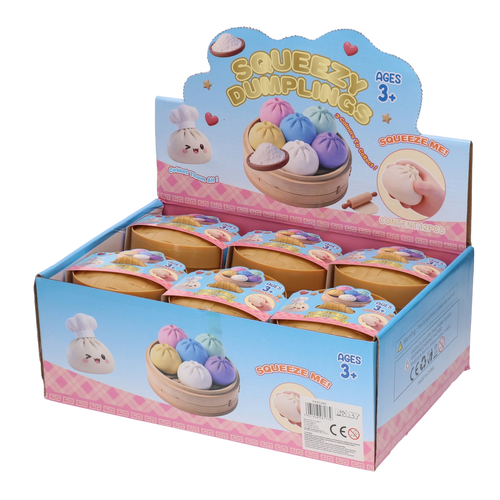 SQUISHY antystresowy gniotek PIEROŻEK w koszyczku 1szt brokat 9