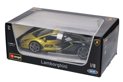 Auto Lamborghini Sian FKP 37 BURAGO 1:18  model metalowy 6