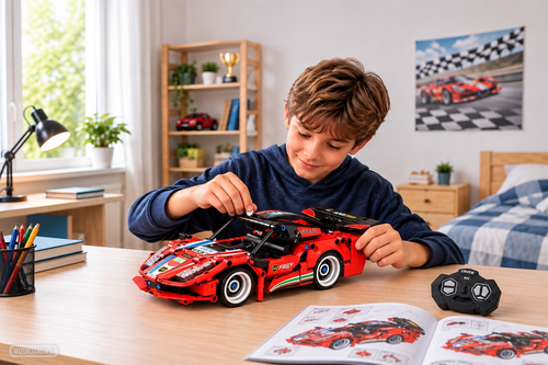 Klocki SAMOCHÓD SPORTOWY na radio RC 354el JIQILE auto 70002 2