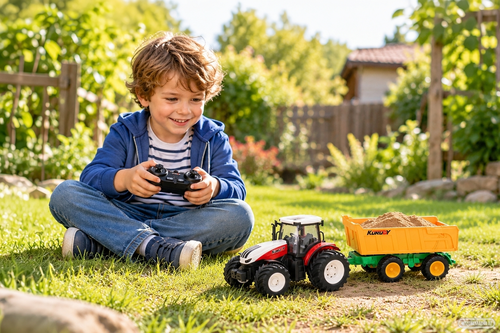 TRAKTOR Z PRZYCZEPĄ NA RADIO zdalnie sterowany 2