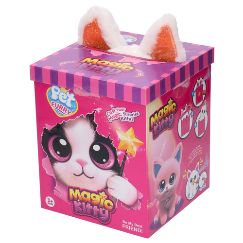 Maskotka KOT Magic Kitty z różdżką - śpiewa, mruczy, świecace uszka  6