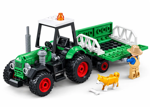 Klocki Sluban traktor z przyczepą Metropolis 114el 2