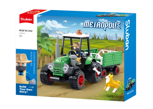 Klocki Sluban traktor z przyczepą Metropolis 114el 7