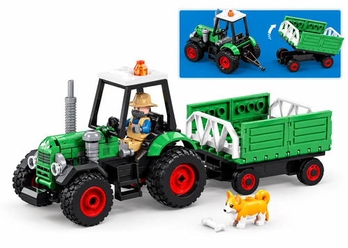Klocki Sluban traktor z przyczepą Metropolis 114el 4