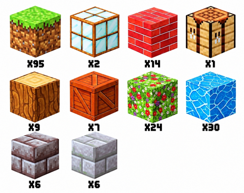 Klocki magnetyczne przestrzenne KOSTKI MAGNETYCZNE 194+10el 6
