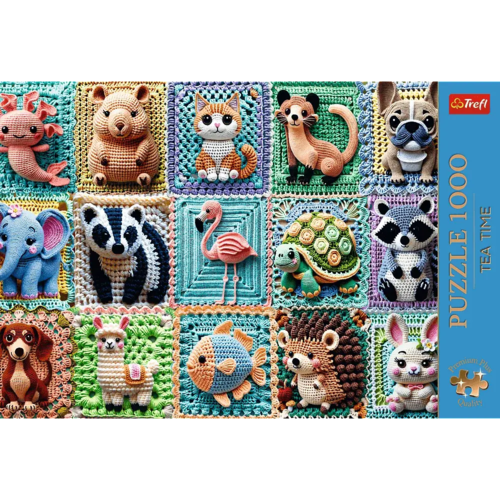Puzzle 1000 Tea Time Szydełkowe Zwierzątka 5