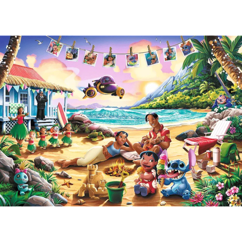 Puzzle 1000 Lilo & Stitch Impreza na plaży Premium Plus Quality 3