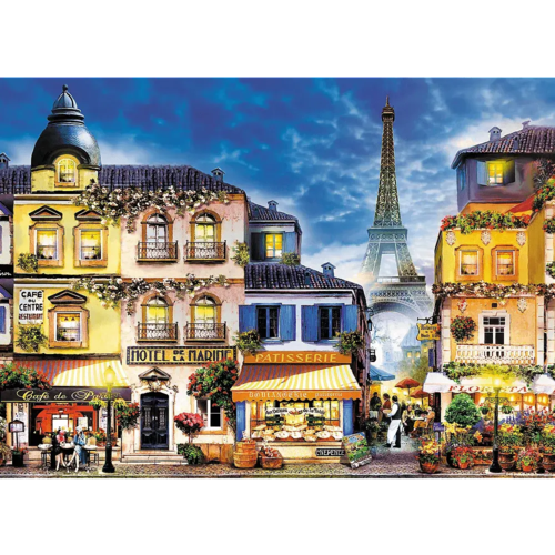 Puzzle 1000 drewniane Francuska uliczka 3