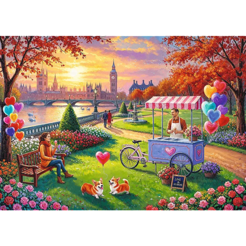 Puzzle 500 Romantyczny Londyn Premium Plus Quality 2