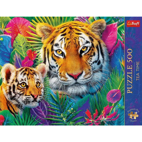 Puzzle 500 Tygrysy w dżungli Premium Plus Quality 3