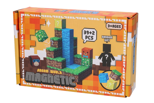 Klocki magnetyczne przestrzenne KOSTKI MAGNETYCZNE 39+2el 8