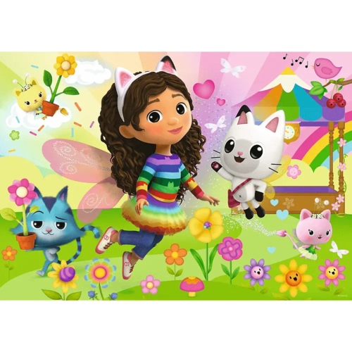 Puzzle Glitter 100 Koci domek Gabby Brokatowa Gabby 3