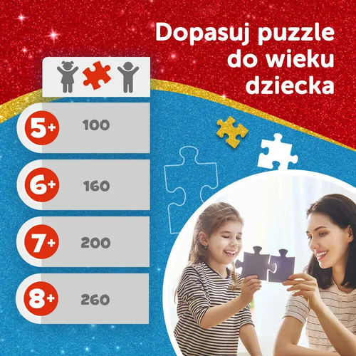 Puzzle Glitter 100 Koci domek Gabby Brokatowa Gabby 7