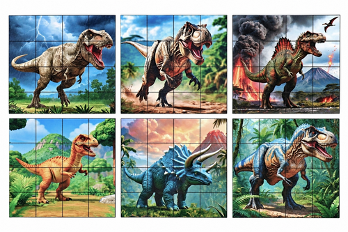 Układanka magnetyczna dinozaury 5