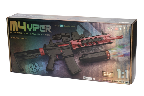 Pistolet na kulki żelowe karabin M4 z dymem akumulator, światło 8