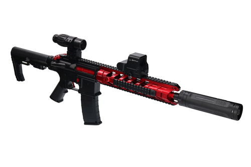 Pistolet na kulki żelowe karabin M4 z dymem akumulator, światło 4