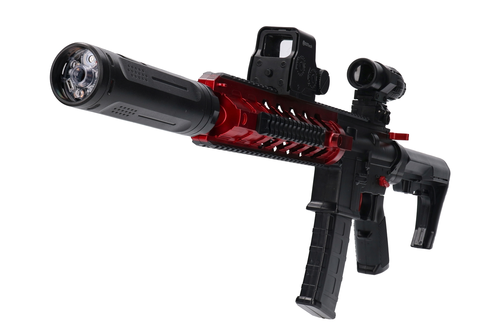 Pistolet na kulki żelowe karabin M4 z dymem akumulator, światło 3