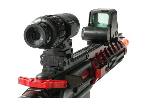Pistolet na kulki żelowe karabin M4 z dymem akumulator, światło 6