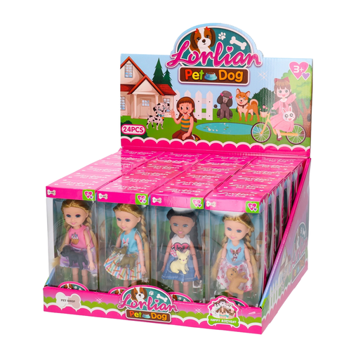 Mini lalka z pieskiem Lorlian ruchome ręce i nogi 3