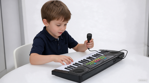 Organki elektroniczne,  pianinko keyboard, mikrofon 2